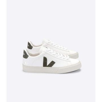 Low Tops Sneakers Dama Veja CAMPO CHROMEFREE White/Khaki | RO 593KOR